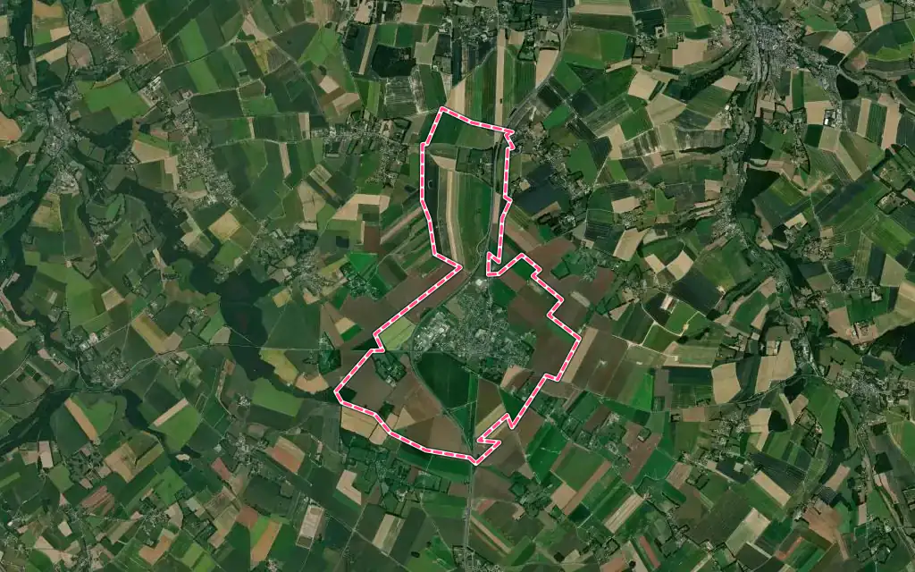 Vue satellite de Tôtes avec ses contours administratifs