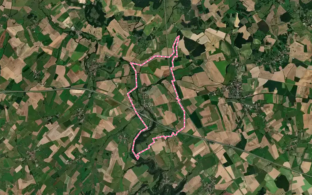 Vue satellite de Toutry avec ses contours administratifs