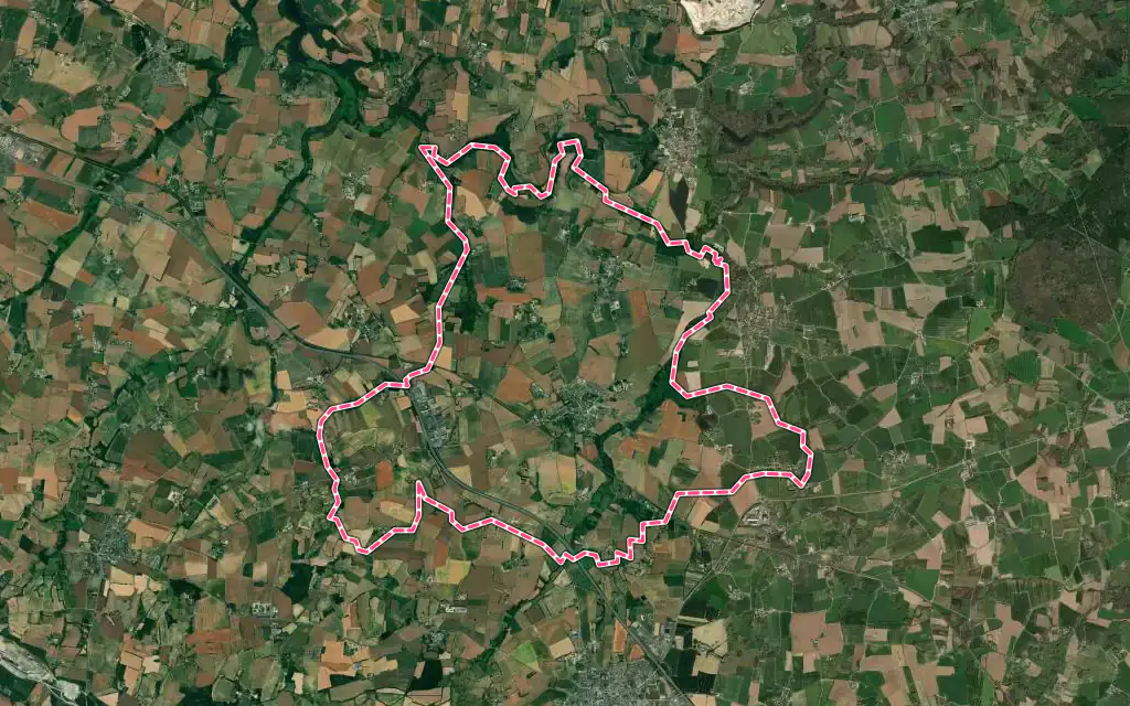 Vue satellite de Trémeur avec ses contours administratifs