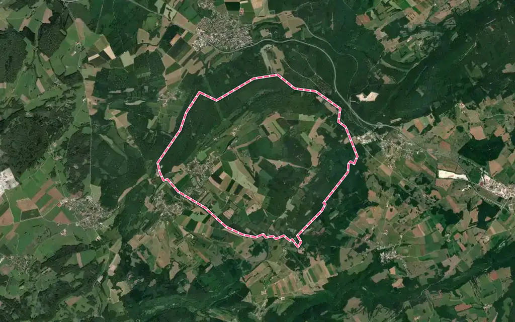 Vue satellite de Trépot avec ses contours administratifs