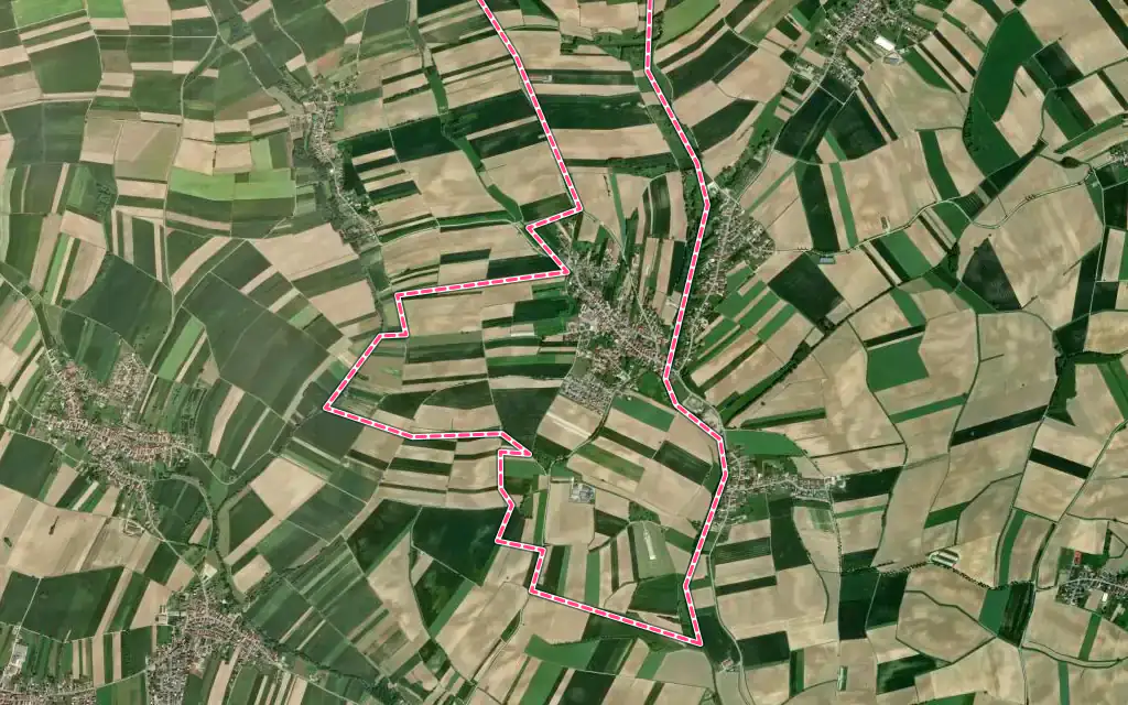 Vue satellite de Trimbach avec ses contours administratifs