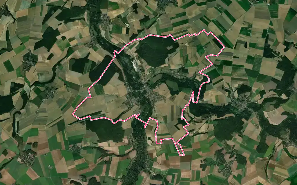 Vue satellite de Trois-Rivières avec ses contours administratifs
