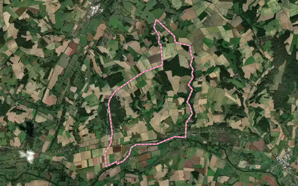 Vue satellite de Troo avec ses contours administratifs