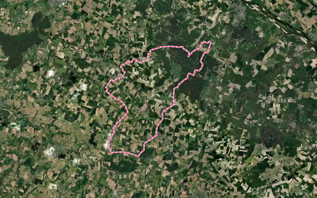 Vue satellite de Tuffalun avec ses contours administratifs