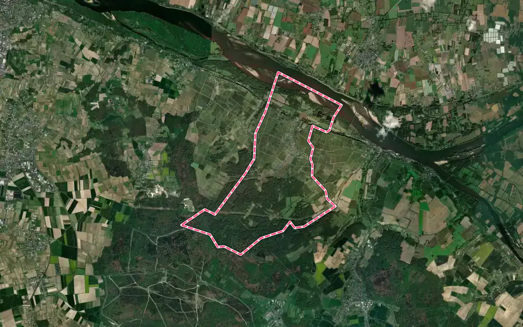 Vue satellite de Turquant avec ses contours administratifs