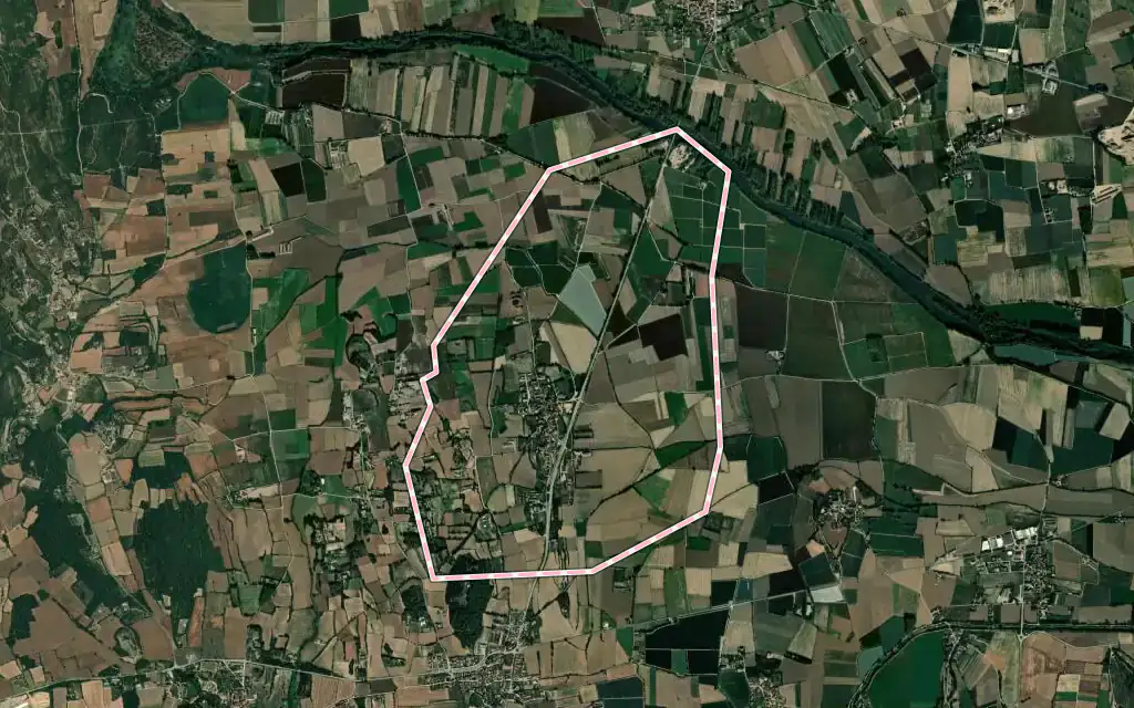 Vista satélite de Ultramort con su contorno administrativo
