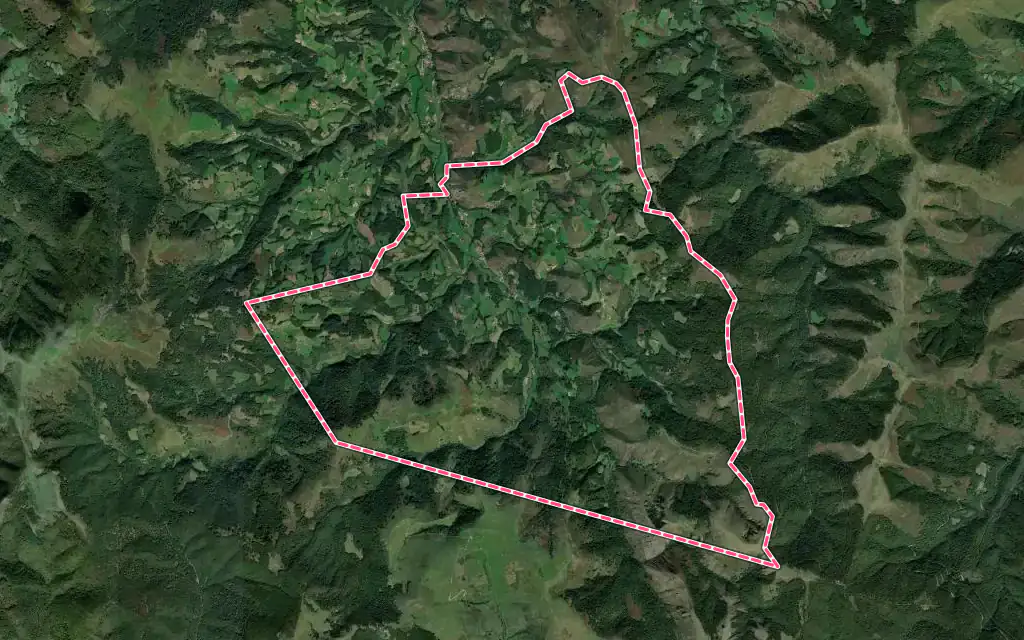 Vue satellite de Urepel avec ses contours administratifs