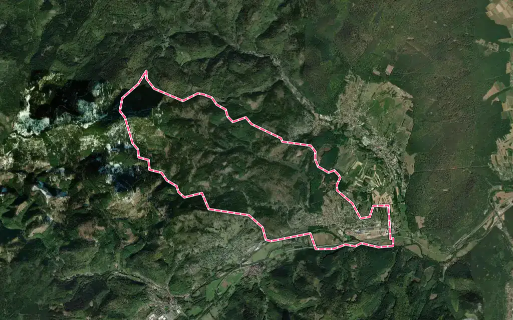 Vue satellite de Urmatt avec ses contours administratifs