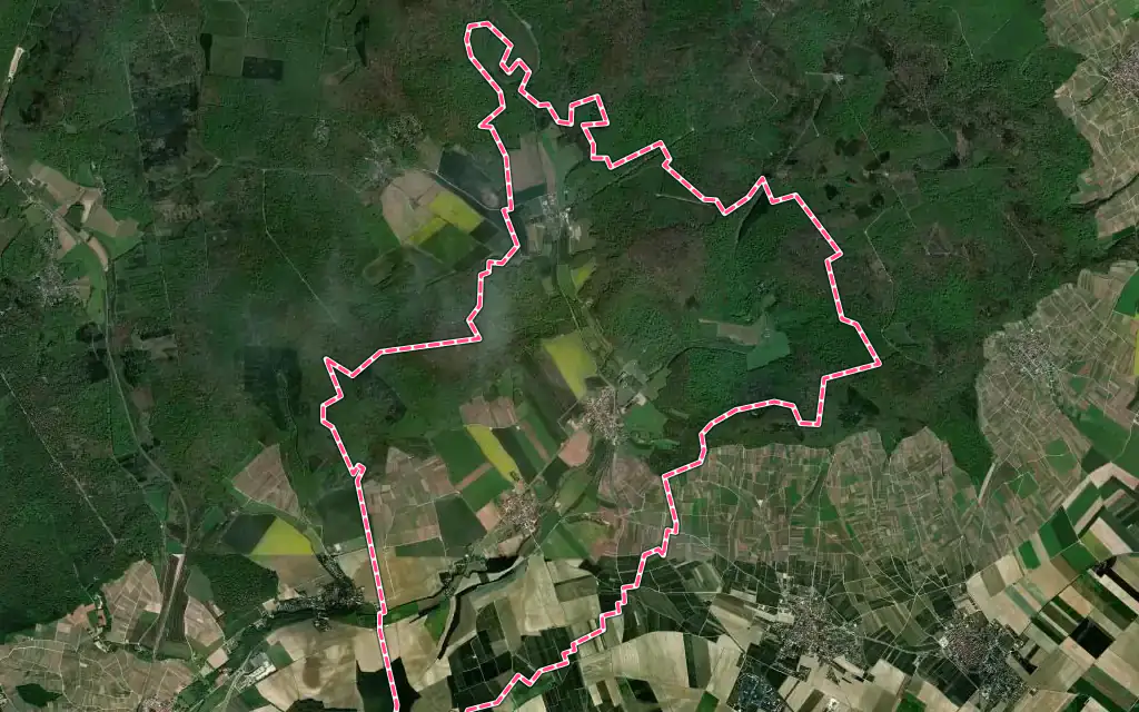 Vue satellite de Val de Livre avec ses contours administratifs