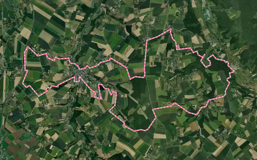 Vue satellite de Val-de-Scie avec ses contours administratifs