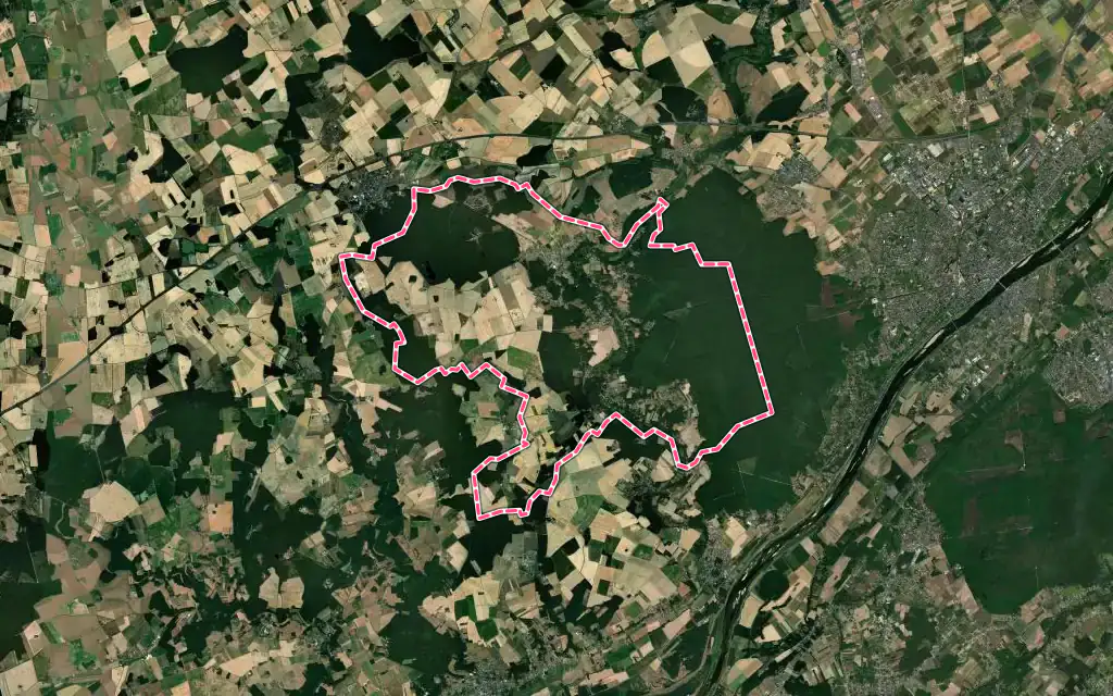Vue satellite de Valencisse avec ses contours administratifs