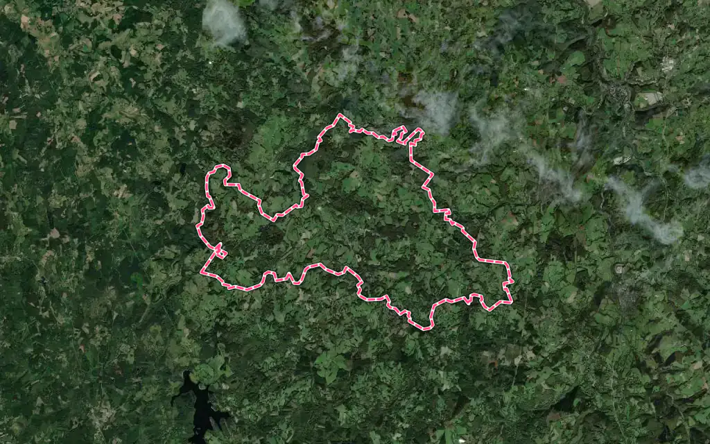 Vue satellite de Vallière avec ses contours administratifs