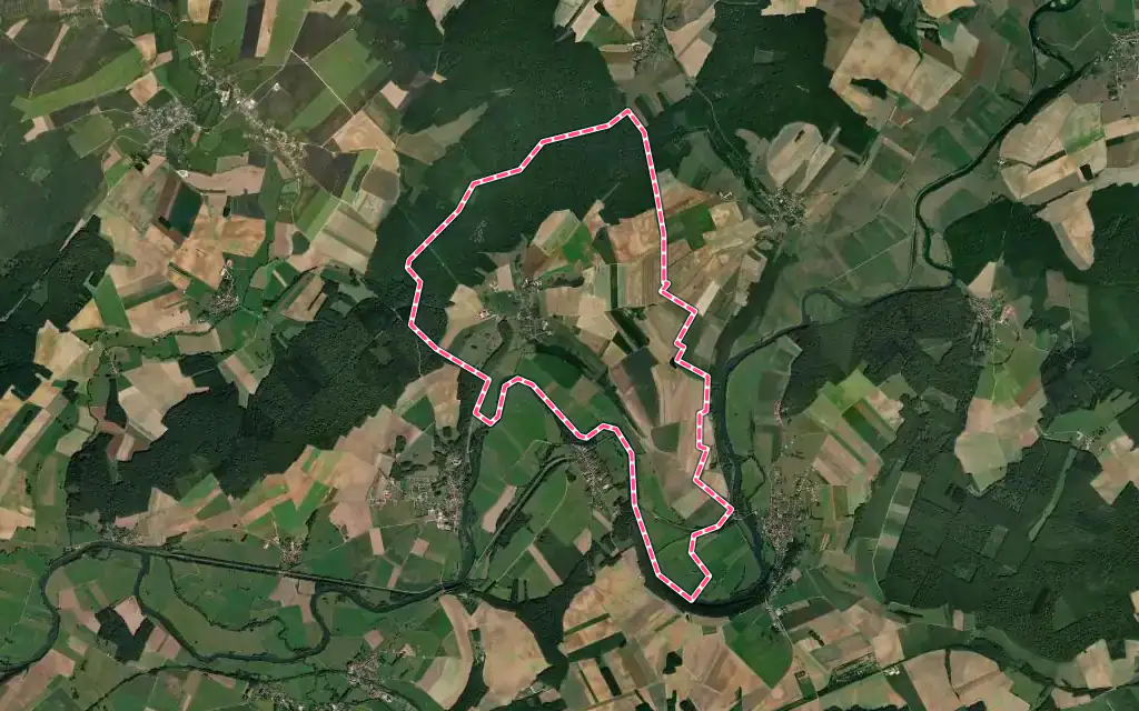 Vue satellite de Vanne avec ses contours administratifs