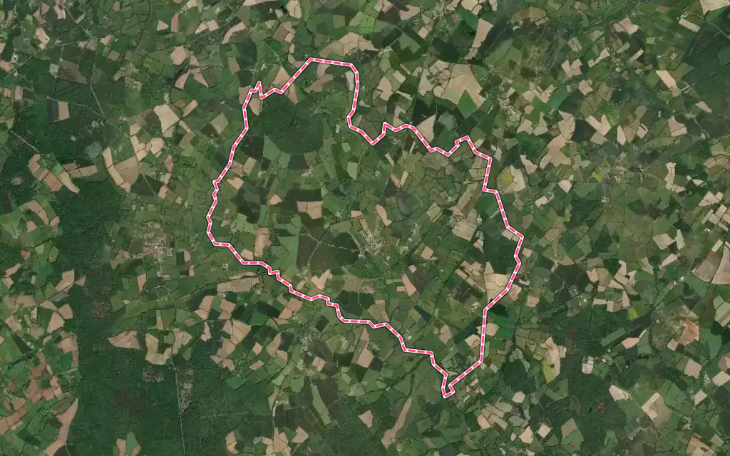 Vue satellite de Vausseroux avec ses contours administratifs