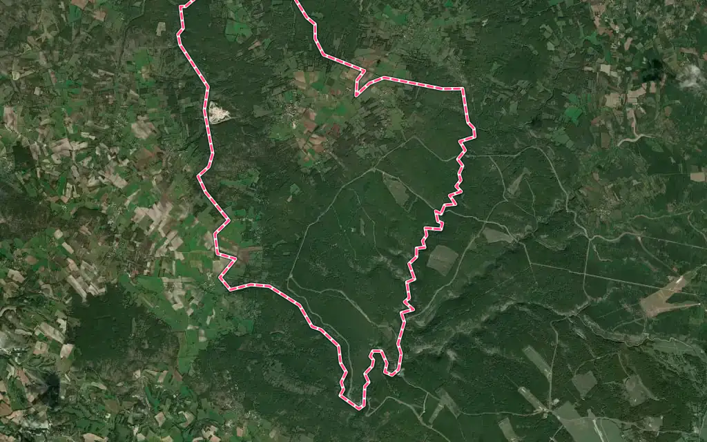 Vue satellite de Vaylats avec ses contours administratifs