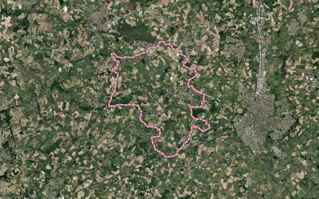 Vue satellite de Venansault avec ses contours administratifs