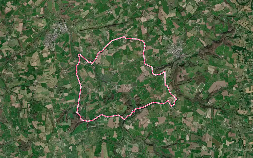 Vue satellite de Ver avec ses contours administratifs