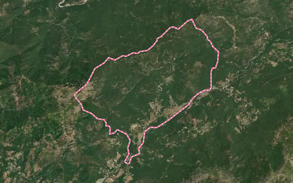 Vue satellite de Vero avec ses contours administratifs
