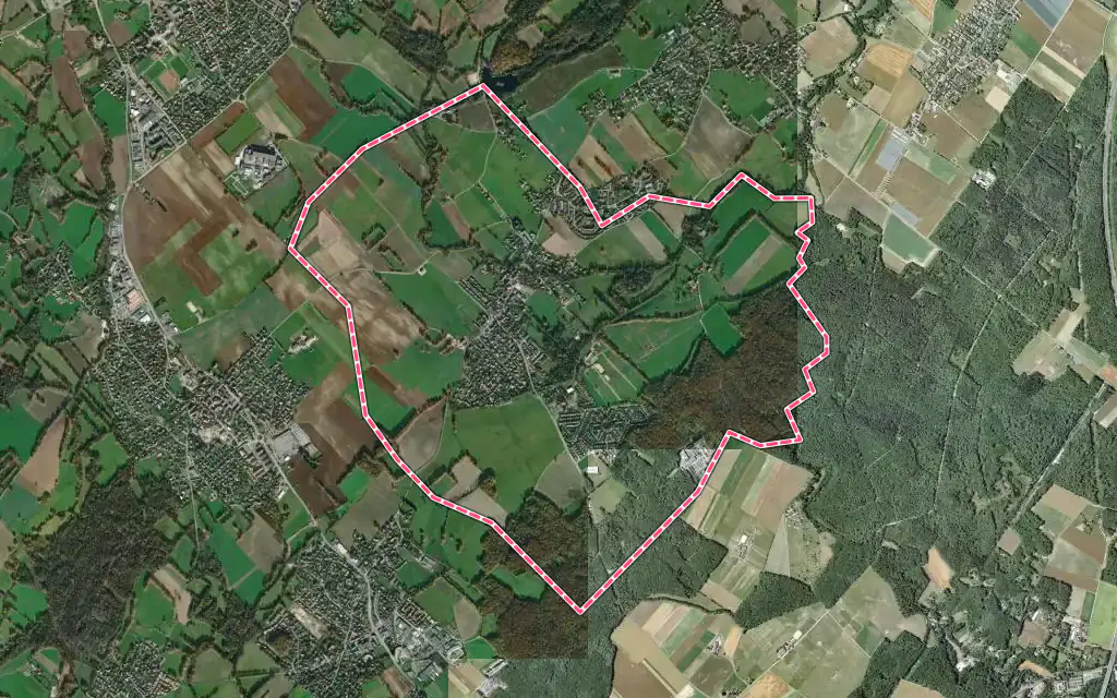 Vue satellite de Versonnex avec ses contours administratifs