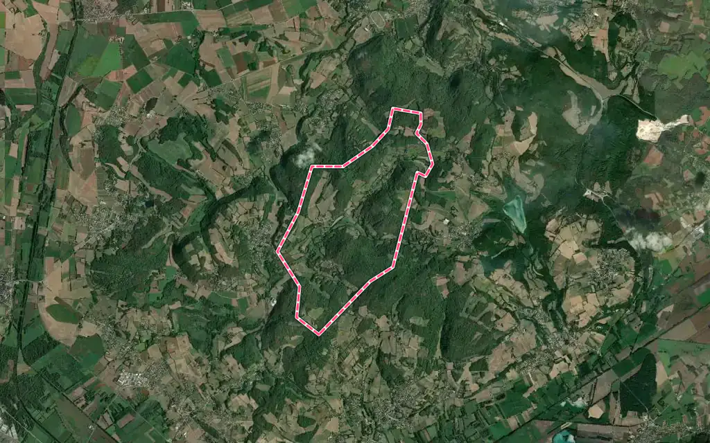 Vue satellite de Veyssilieu avec ses contours administratifs