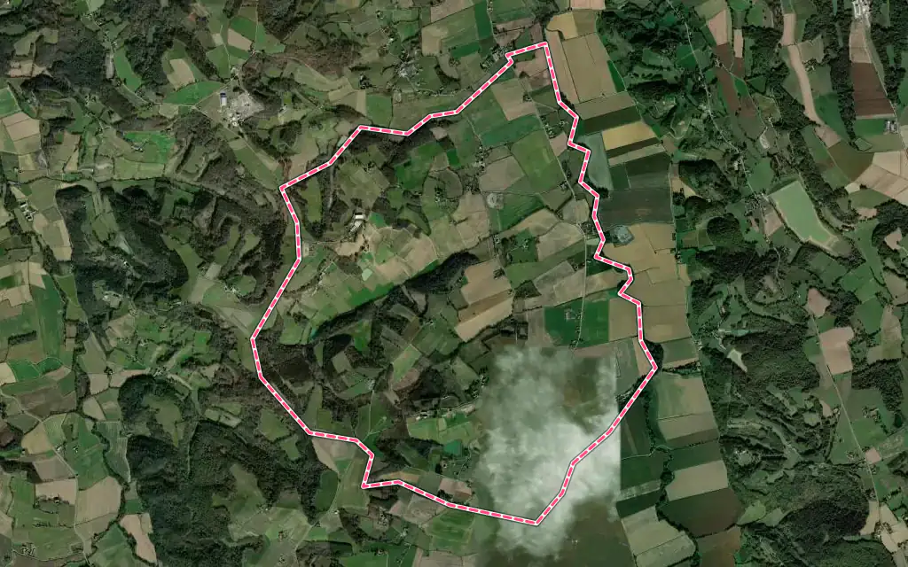 Vue satellite de Vialer avec ses contours administratifs