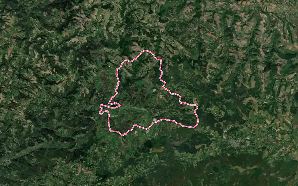 Vue satellite de Viane avec ses contours administratifs