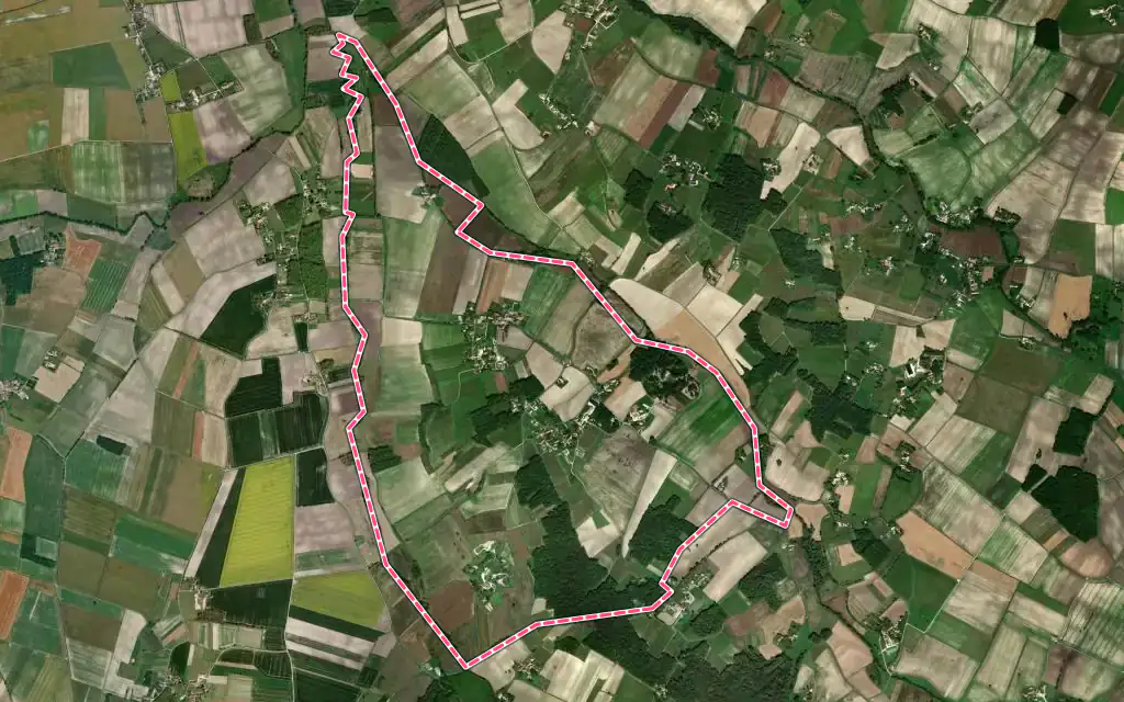 Vue satellite de Vibrac avec ses contours administratifs