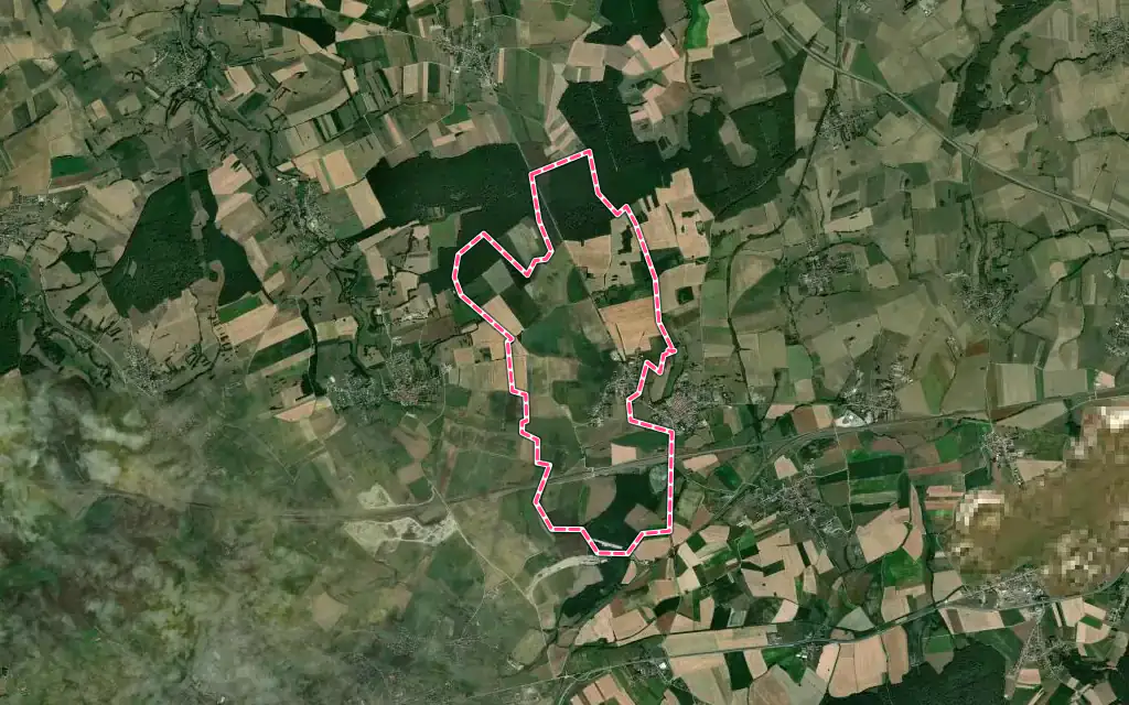 Vue satellite de Vieux-Lixheim avec ses contours administratifs