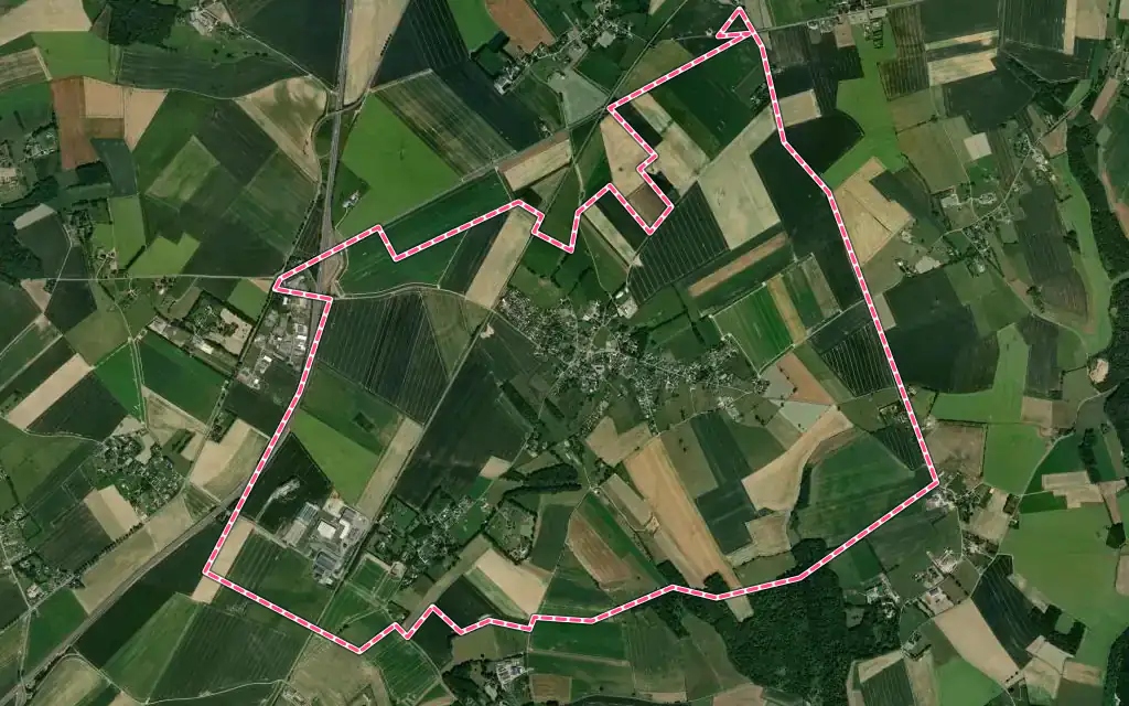 Vue satellite de Vieux-Manoir avec ses contours administratifs