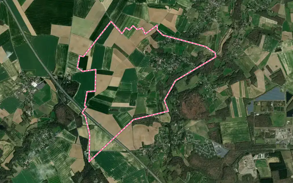 Vue satellite de Villez-sous-Bailleul avec ses contours administratifs