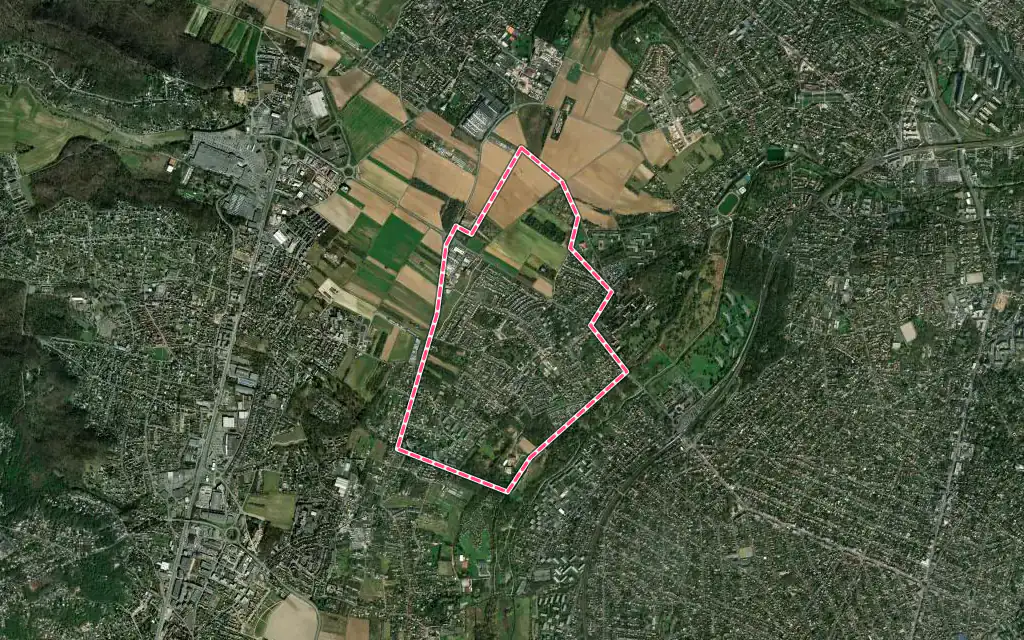 Vue satellite de Villiers-sur-Orge avec ses contours administratifs
