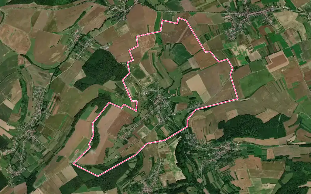 Vue satellite de Villing avec ses contours administratifs