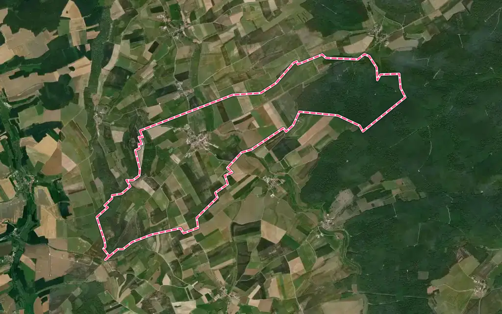 Vue satellite de Villotte-sur-Aire avec ses contours administratifs