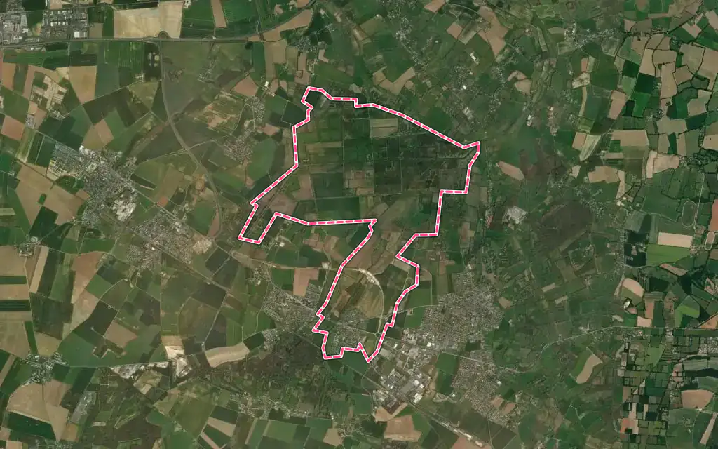 Vue satellite de Vimont avec ses contours administratifs