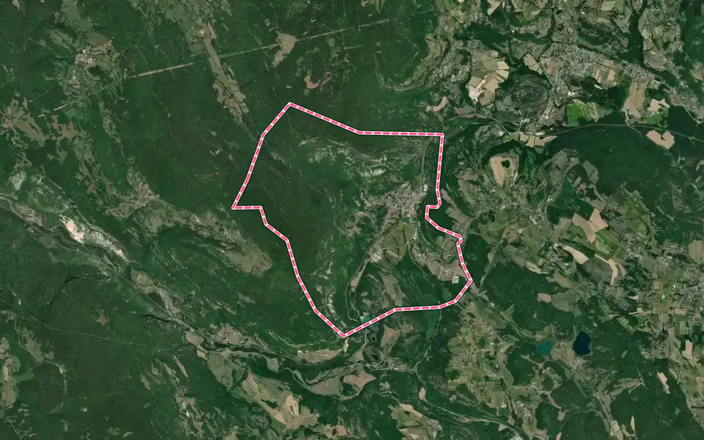 Vue satellite de Virieu-le-Grand avec ses contours administratifs
