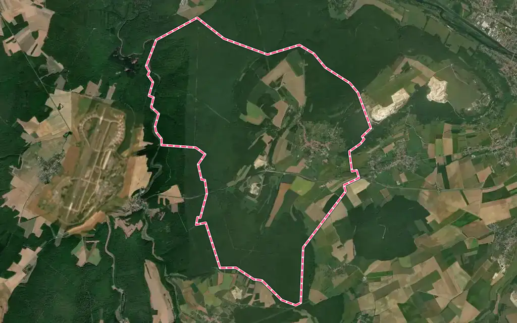 Vue satellite de Viterne avec ses contours administratifs