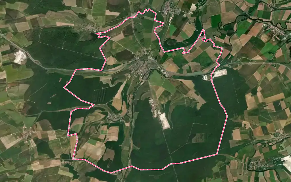 Vue satellite de Void-Vacon avec ses contours administratifs