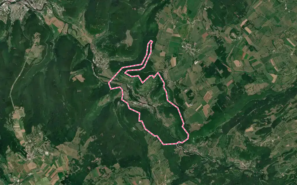 Vue satellite de Vuillafans avec ses contours administratifs