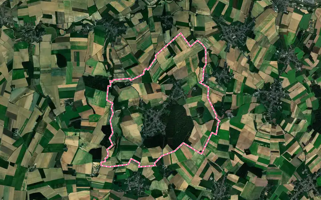 Vue satellite de Walincourt-Selvigny avec ses contours administratifs