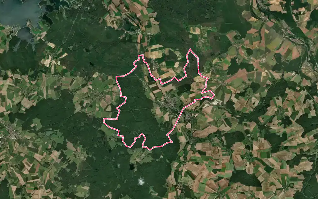 Vue satellite de Wassy avec ses contours administratifs