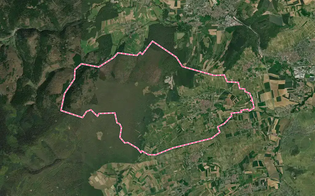 Vue satellite de Westhoffen avec ses contours administratifs