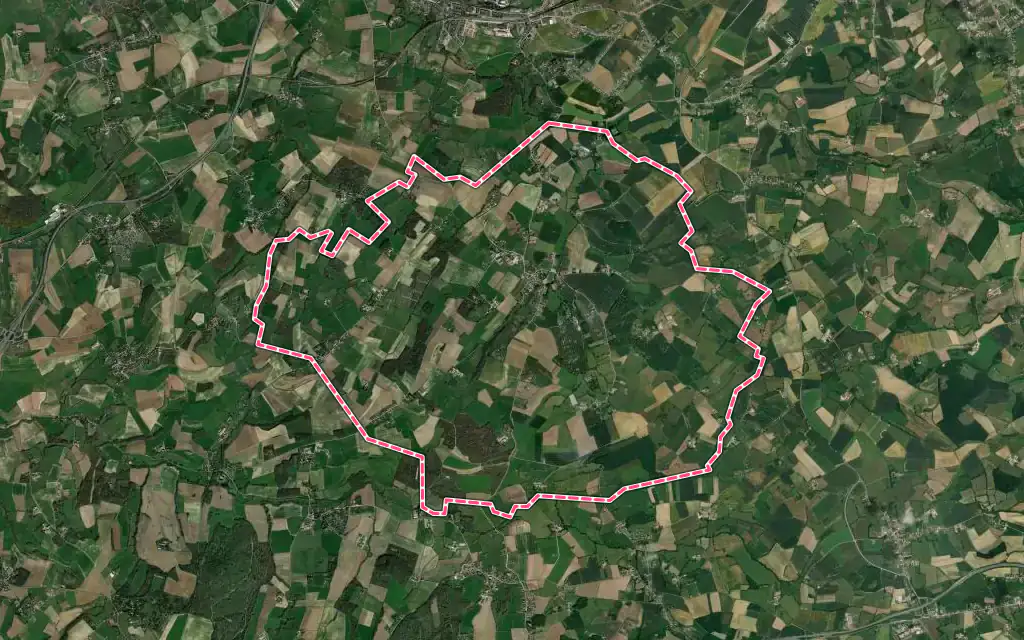 Vue satellite de Wierre-Effroy avec ses contours administratifs