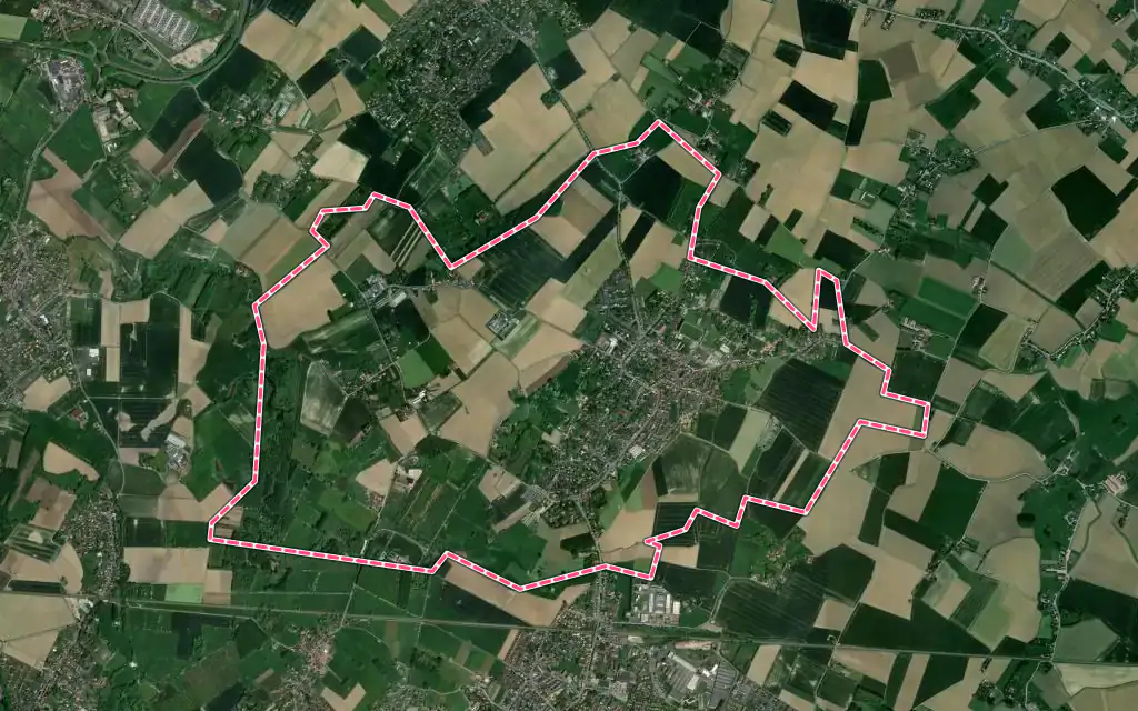 Vue satellite de Willems avec ses contours administratifs