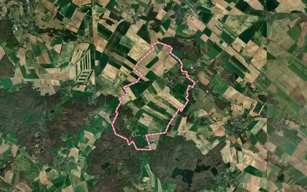 Vue satellite de Wy-dit-Joli-Village avec ses contours administratifs