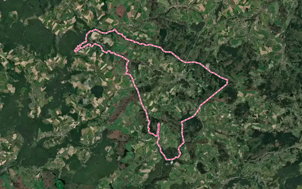 Vue satellite de Xertigny avec ses contours administratifs