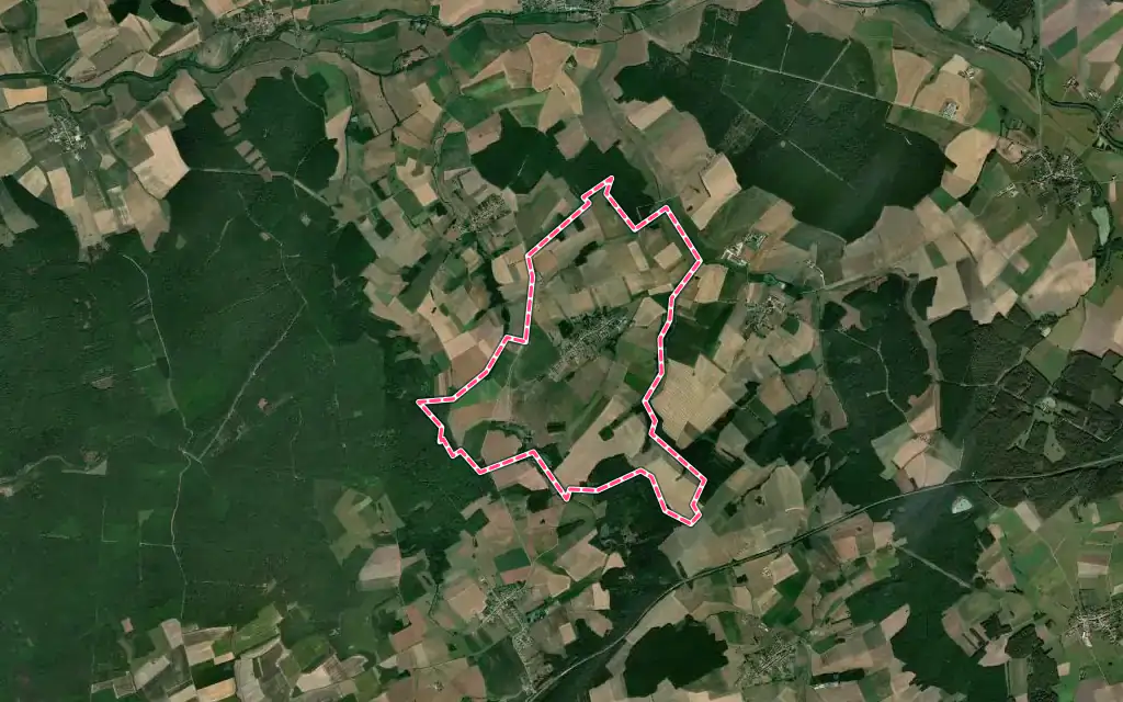 Vue satellite de Xousse avec ses contours administratifs