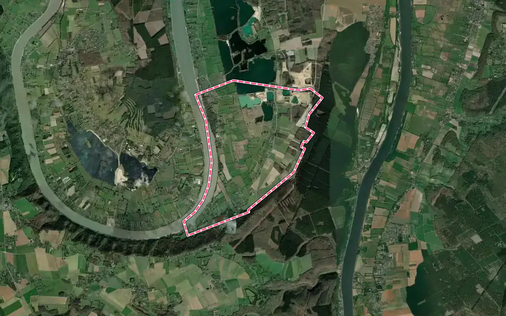 Vue satellite de Yville-sur-Seine avec ses contours administratifs