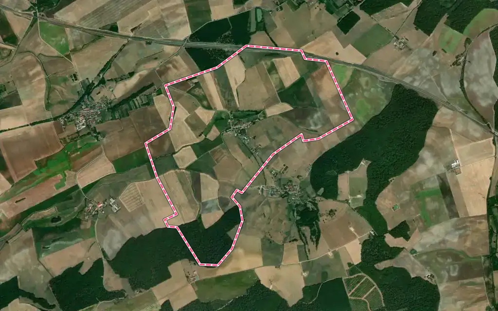 Vue satellite de Zarbeling avec ses contours administratifs